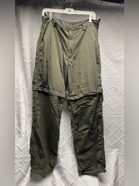 The North Face Men's Olive Green Convertible Ripstop Hiking Pants Size 34 Reg